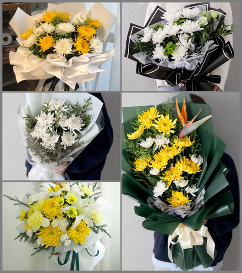 福建宁德古田县平湖镇中院村白事花束代送